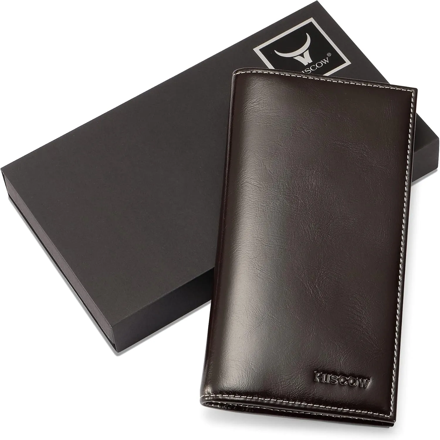 HISCOW Supple Leather Checkbook Cover with Free Divider - Italian Calfskin