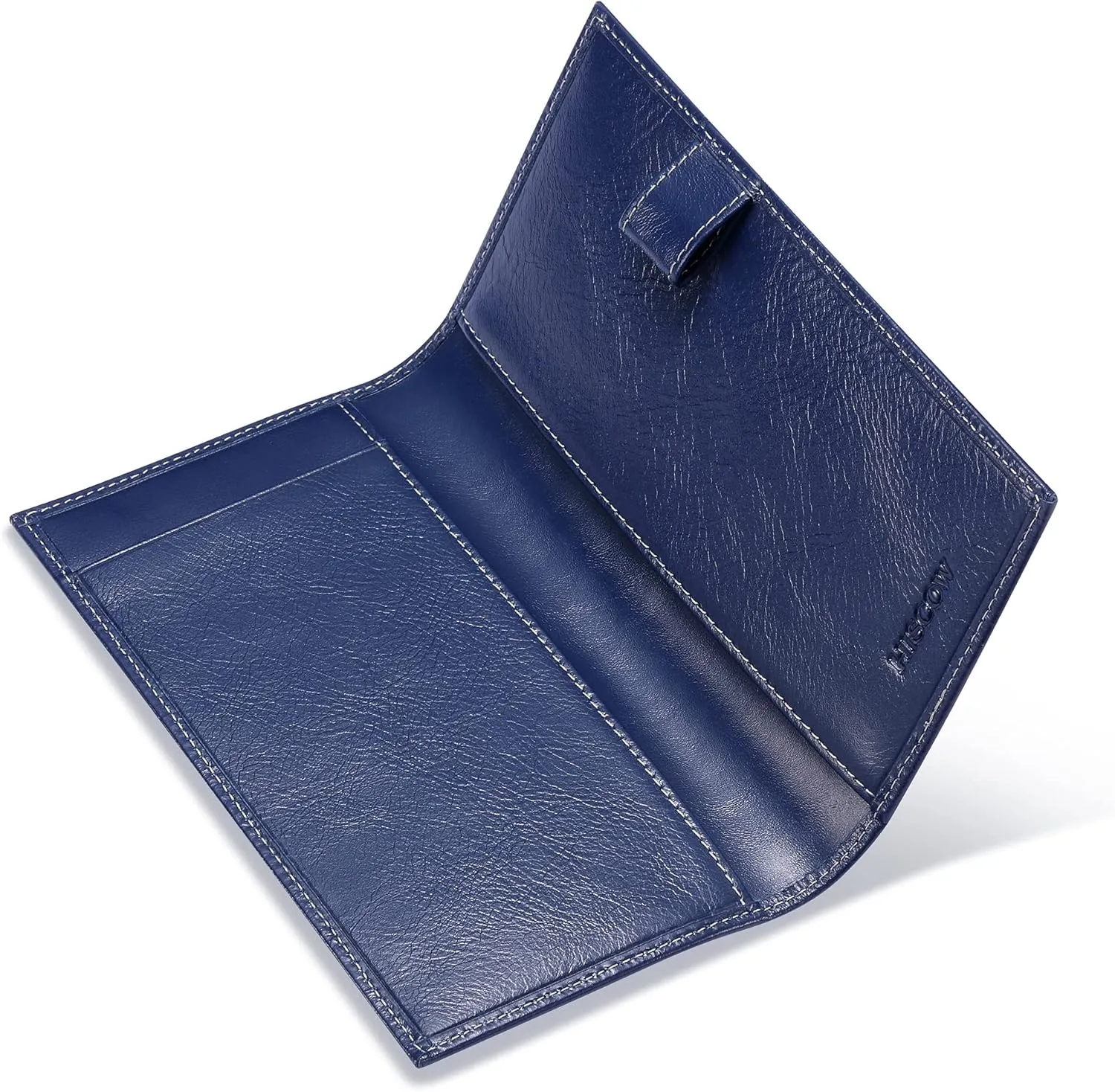 HISCOW Supple Leather Checkbook Cover with Free Divider - Italian Calfskin