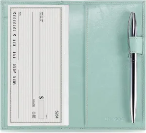 HISCOW Supple Leather Checkbook Cover with Free Divider - Italian Calfskin