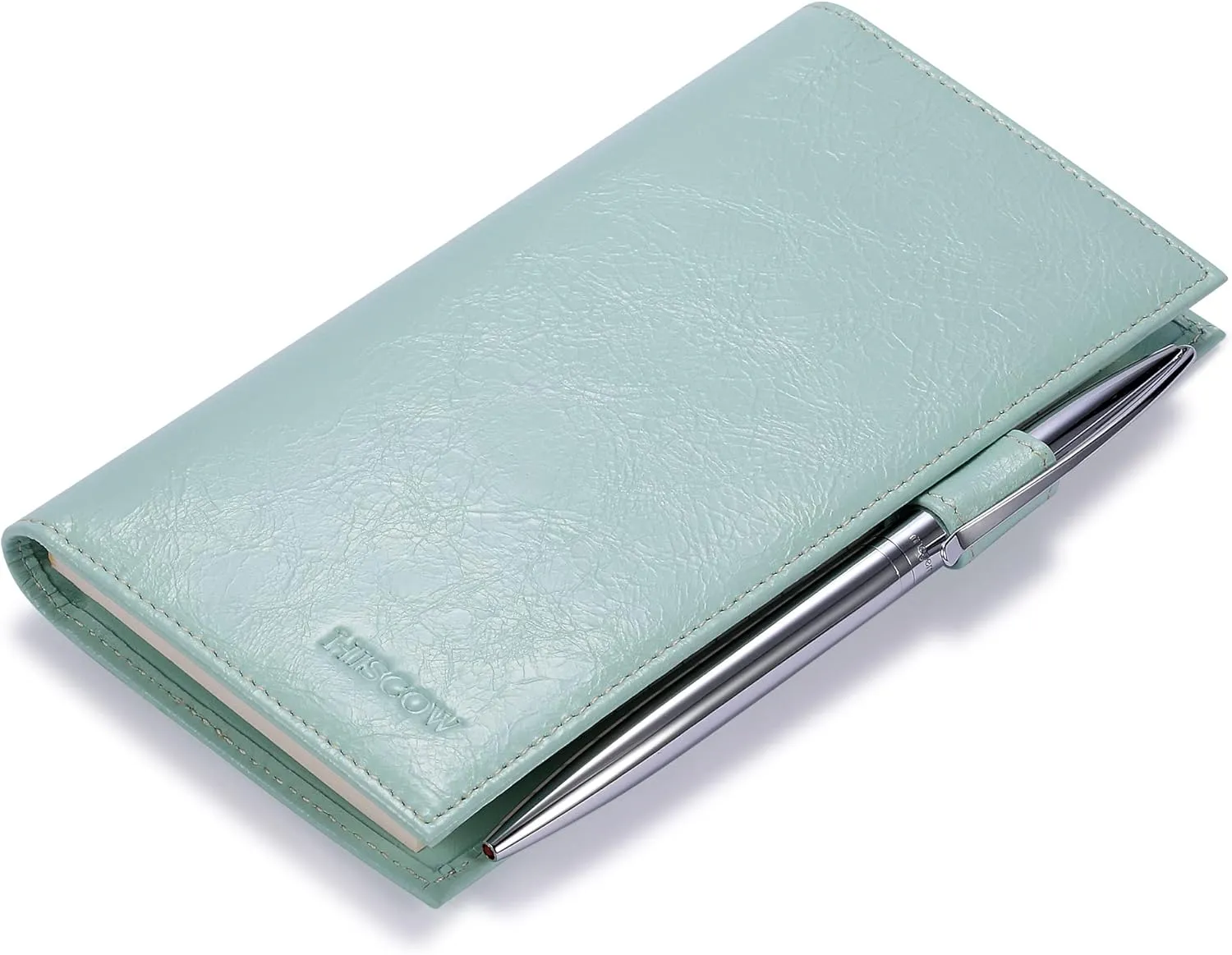 HISCOW Supple Leather Checkbook Cover with Free Divider - Italian Calfskin