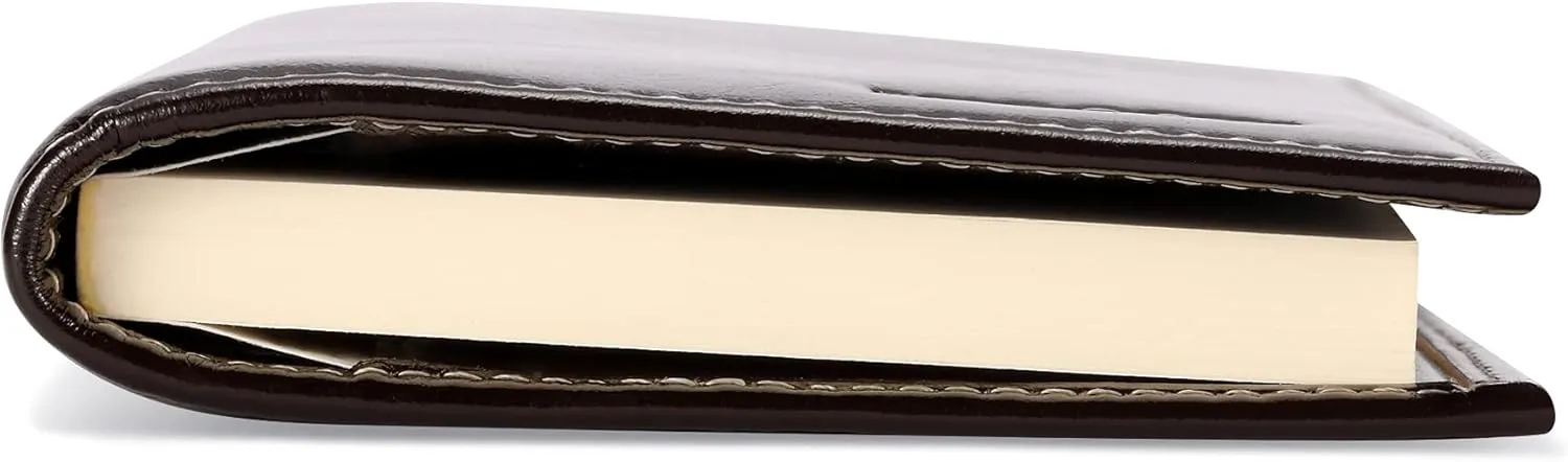 HISCOW Supple Leather Checkbook Cover with Free Divider - Italian Calfskin