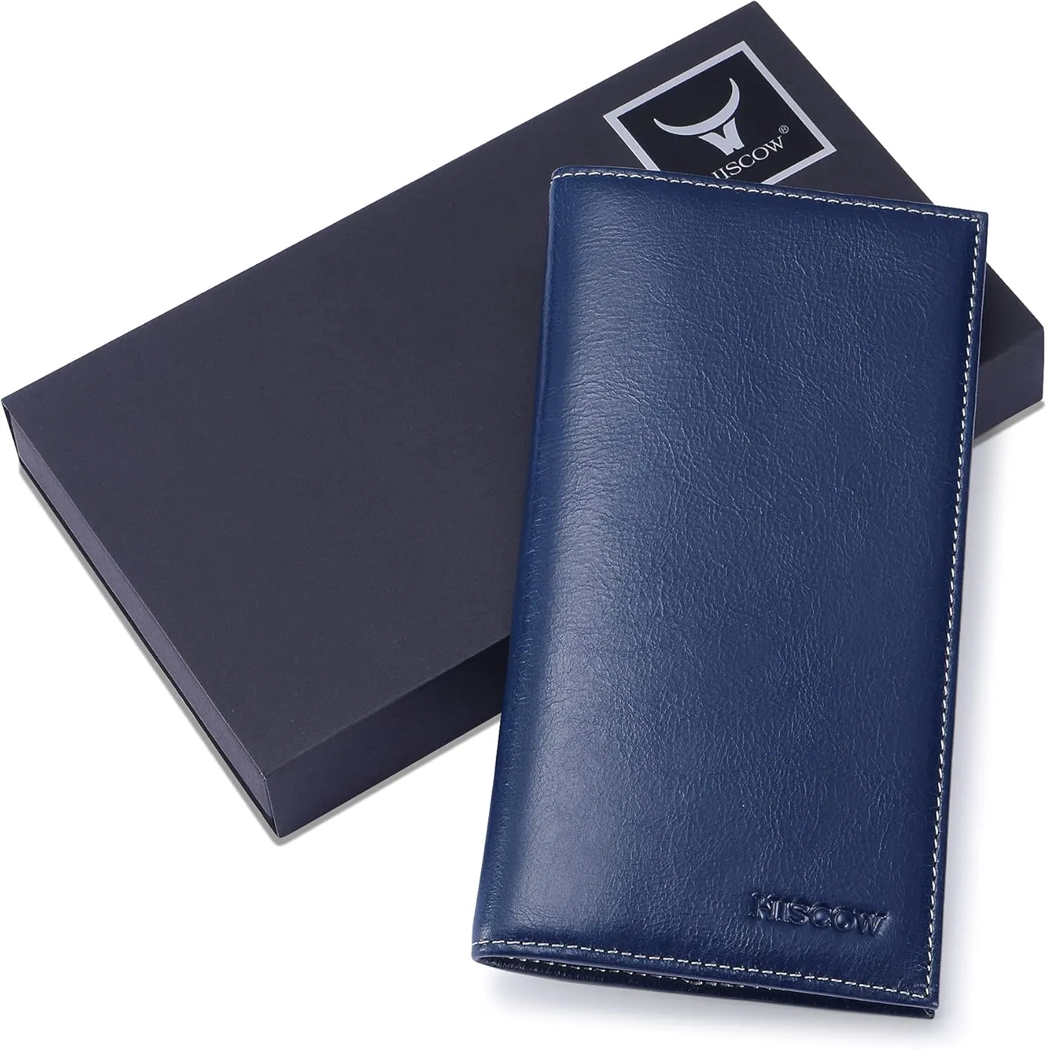 HISCOW Supple Leather Checkbook Cover with Free Divider - Italian Calfskin