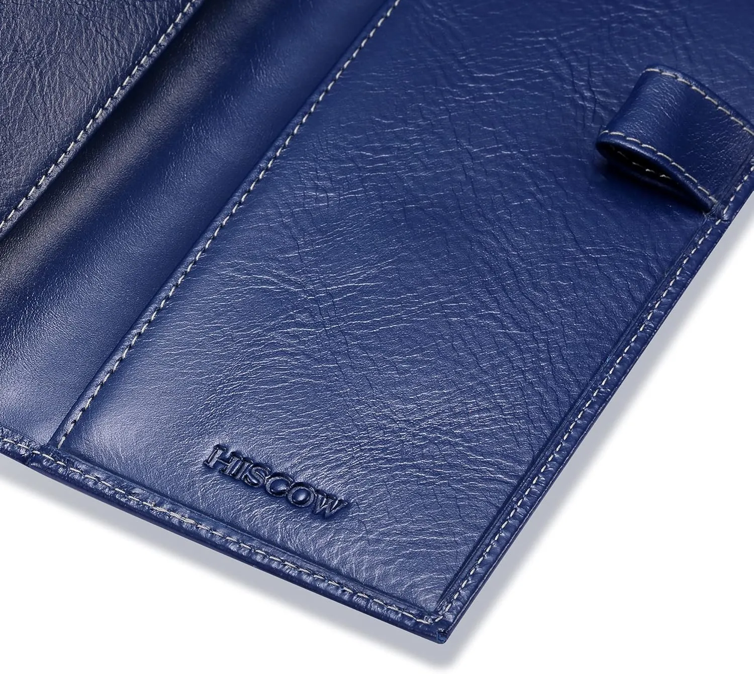 HISCOW Supple Leather Checkbook Cover with Free Divider - Italian Calfskin