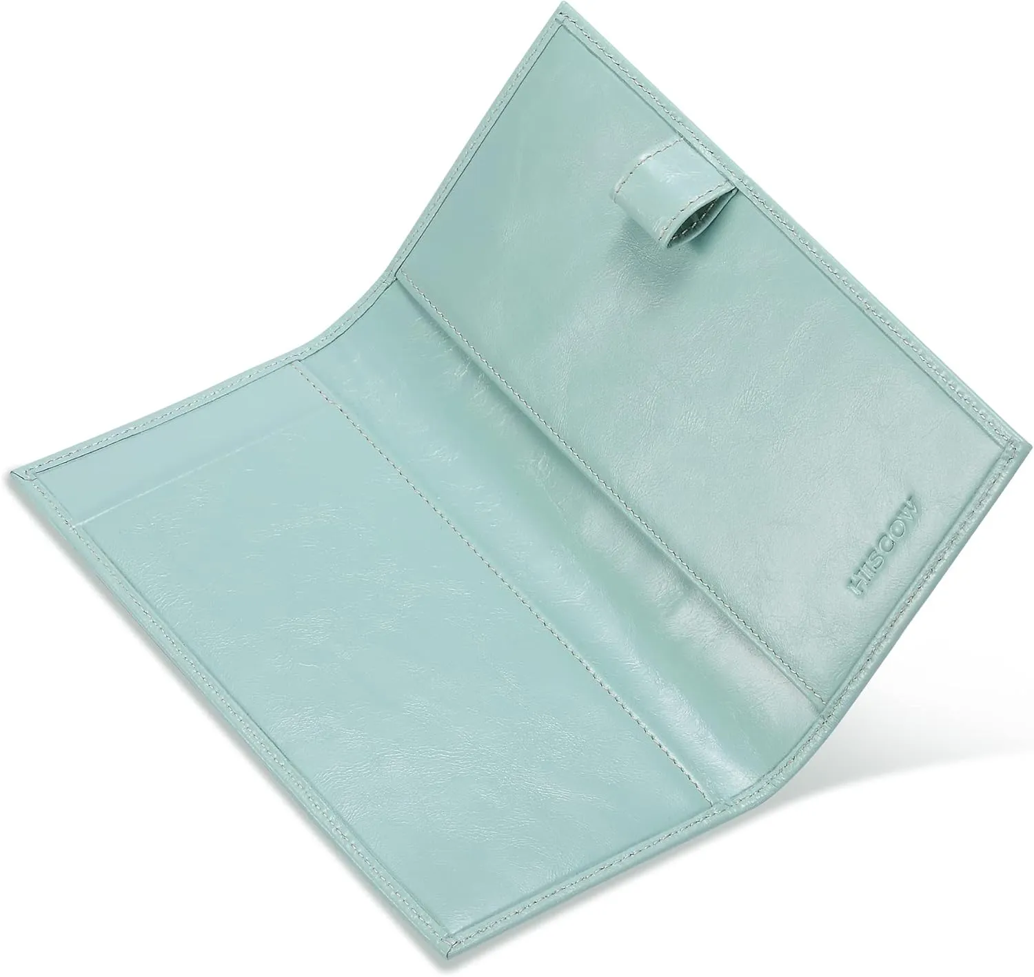 HISCOW Supple Leather Checkbook Cover with Free Divider - Italian Calfskin