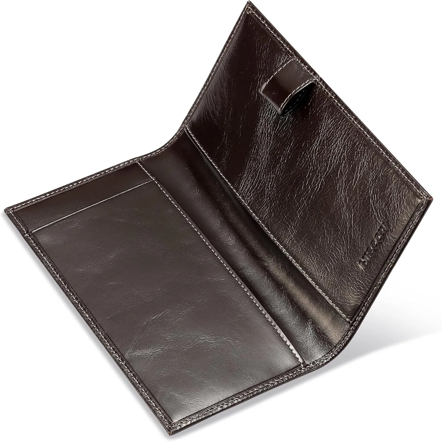 HISCOW Supple Leather Checkbook Cover with Free Divider - Italian Calfskin