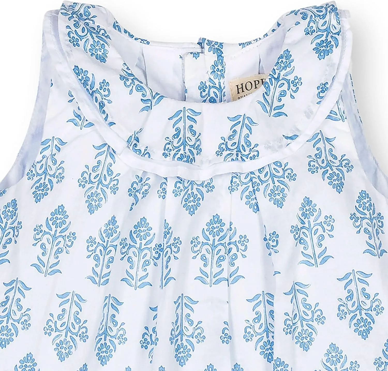 Hope & Henry Layette Baby Girl Woven Swing Top and Ruffle Bloomer 2-Piece Set