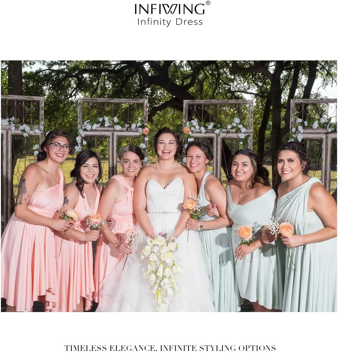 Infinity Dress with Bandeau, Convertible Short Bridesmaid Dress