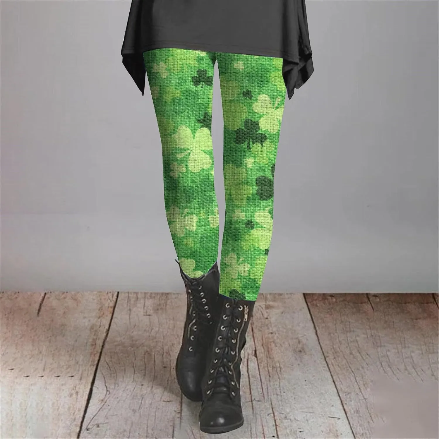 Irish's Butterfly Leggings for Women Green Pattern Leg Leggings Soft Leggings Women with Pockets