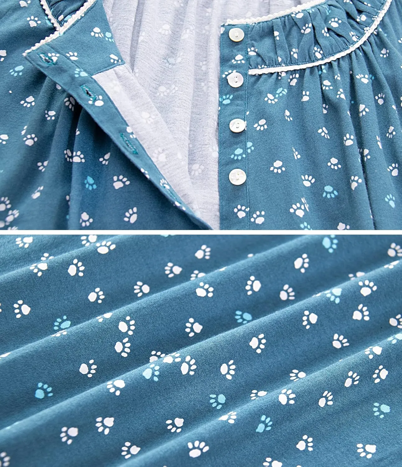 IZZY   TOBY 100% Cotton Nightgowns for Women Soft Ladies Gowns Sleepwear Long Sleeveless Nightgown