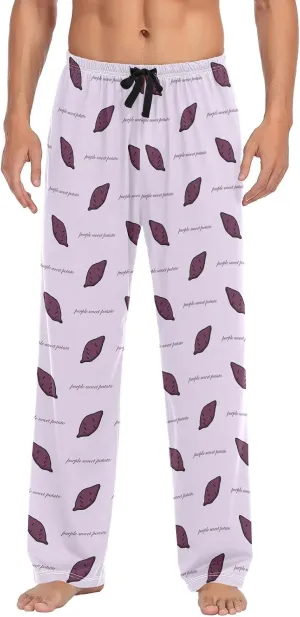 Kigai Men's Pajamas Pants Purple Sweet Potato Sleep Bottoms Pants Lounge Sleepwear - M