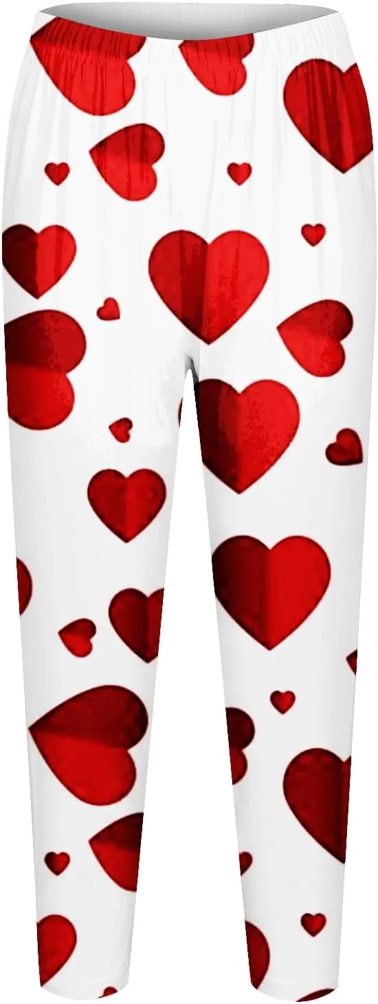Leggings for Women Buttery Soft Dressy Valentines Day Leggings Women with Pockets Winter Leggings