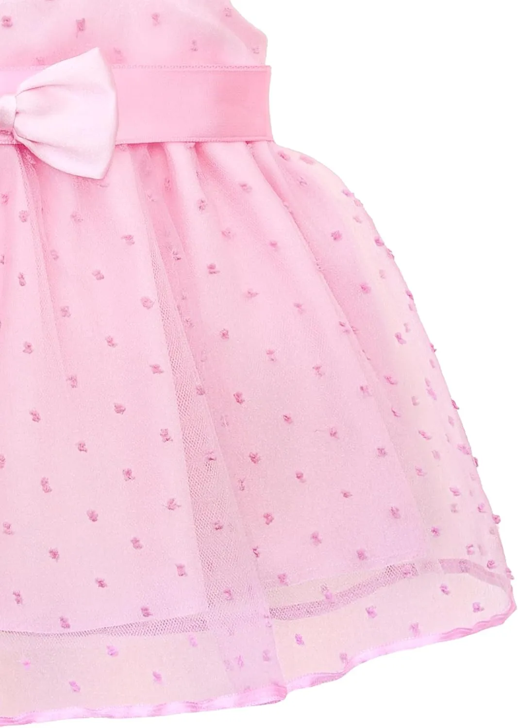 Lilax Baby Girl Lace Sleeveless Dot Tulle Dress Pageant 3 Piece Party Wedding Outfit