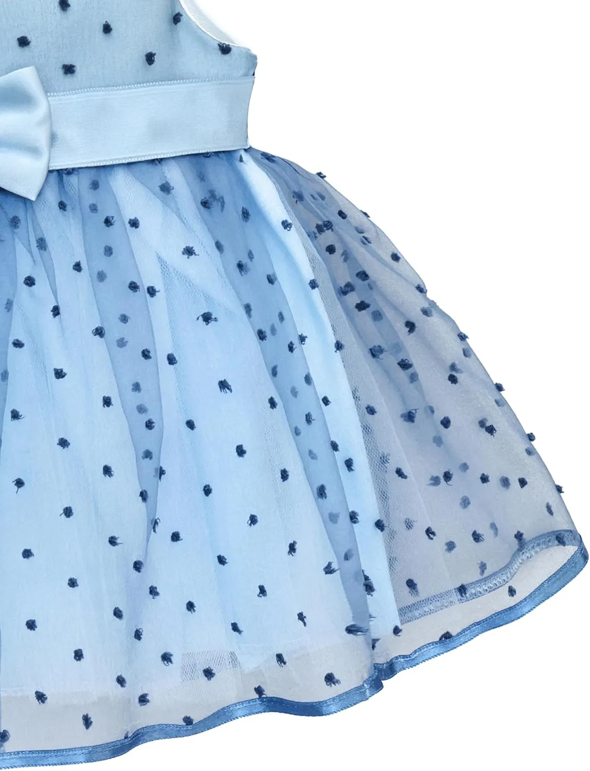Lilax Baby Girl Lace Sleeveless Dot Tulle Dress Pageant 3 Piece Party Wedding Outfit