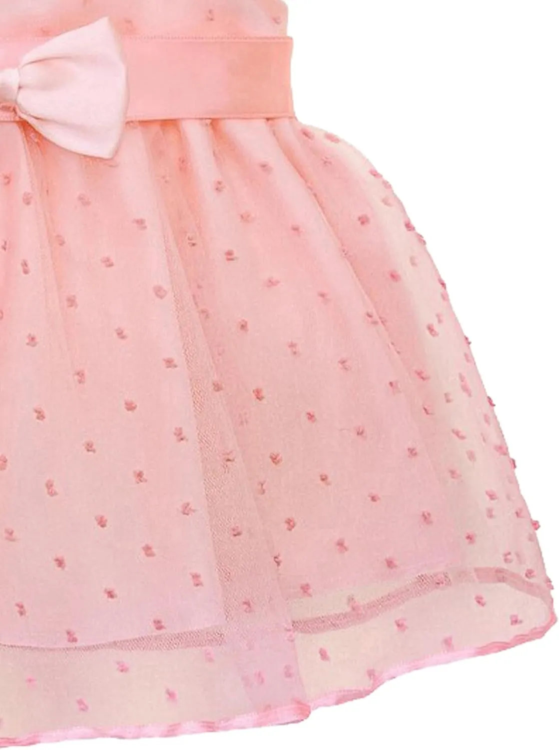 Lilax Baby Girl Lace Sleeveless Dot Tulle Dress Pageant 3 Piece Party Wedding Outfit