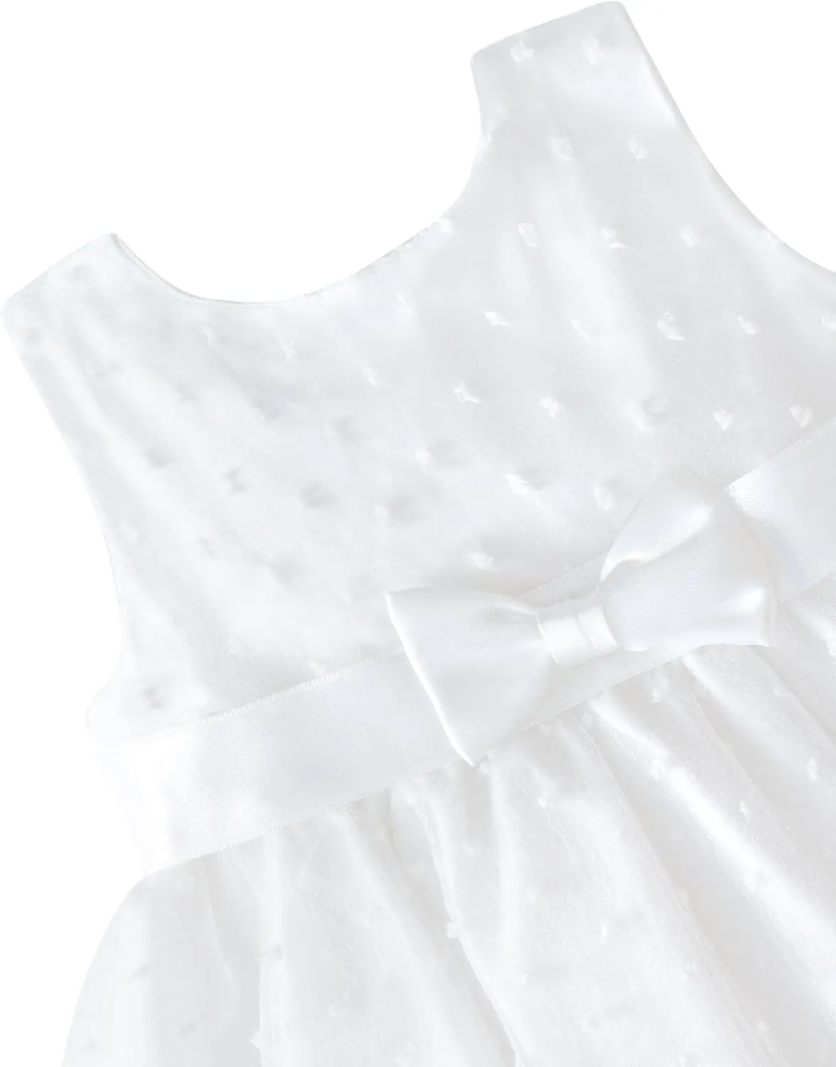 Lilax Baby Girl Lace Sleeveless Dot Tulle Dress Pageant 3 Piece Party Wedding Outfit