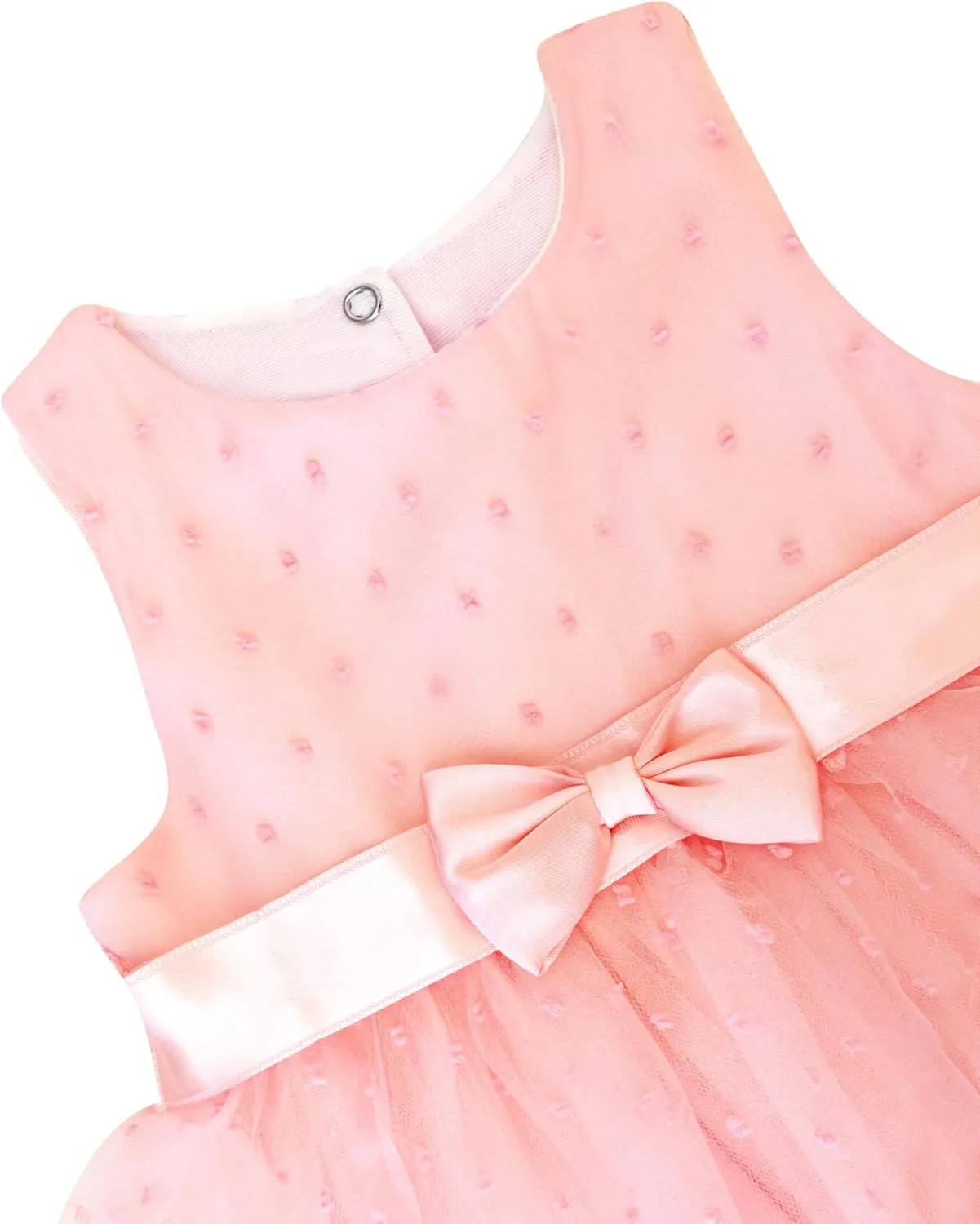 Lilax Baby Girl Lace Sleeveless Dot Tulle Dress Pageant 3 Piece Party Wedding Outfit