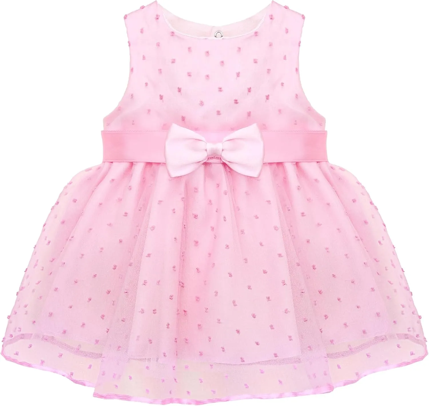 Lilax Baby Girl Lace Sleeveless Dot Tulle Dress Pageant 3 Piece Party Wedding Outfit