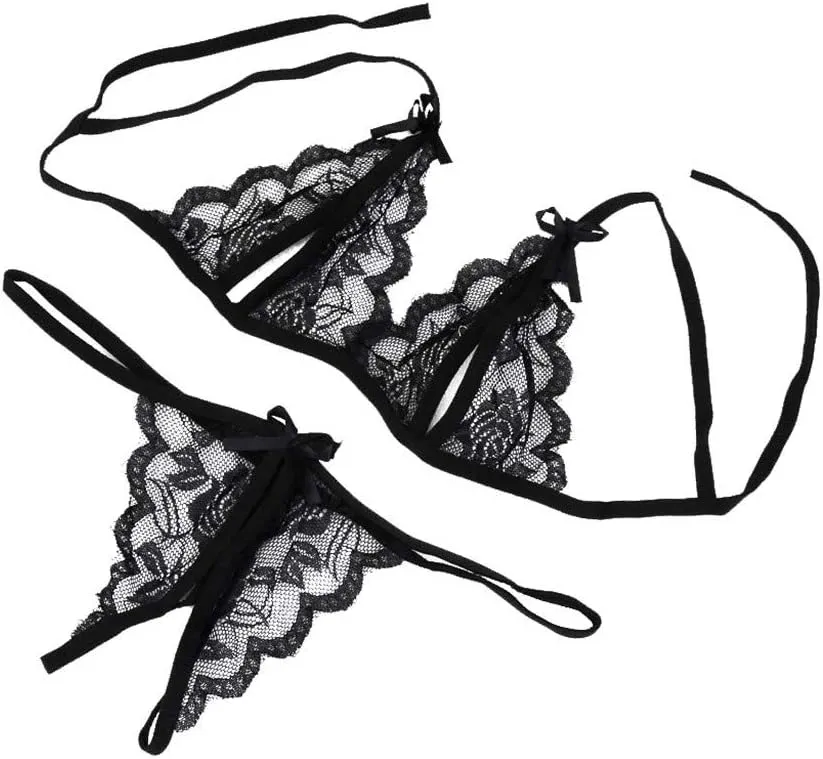 Lingerie for Women Plus Size Mesh Sheer Chemise Lingerie Set Teddy Two Piece Two Piece Lingerie 2