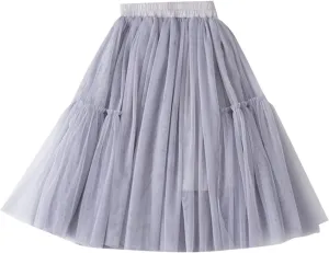 Little Child Girls Long Skirt Girls Tiered Ruffle Maxi Skirts Girls Soft Fluffy Skirt Party Rapunzel Dress for
