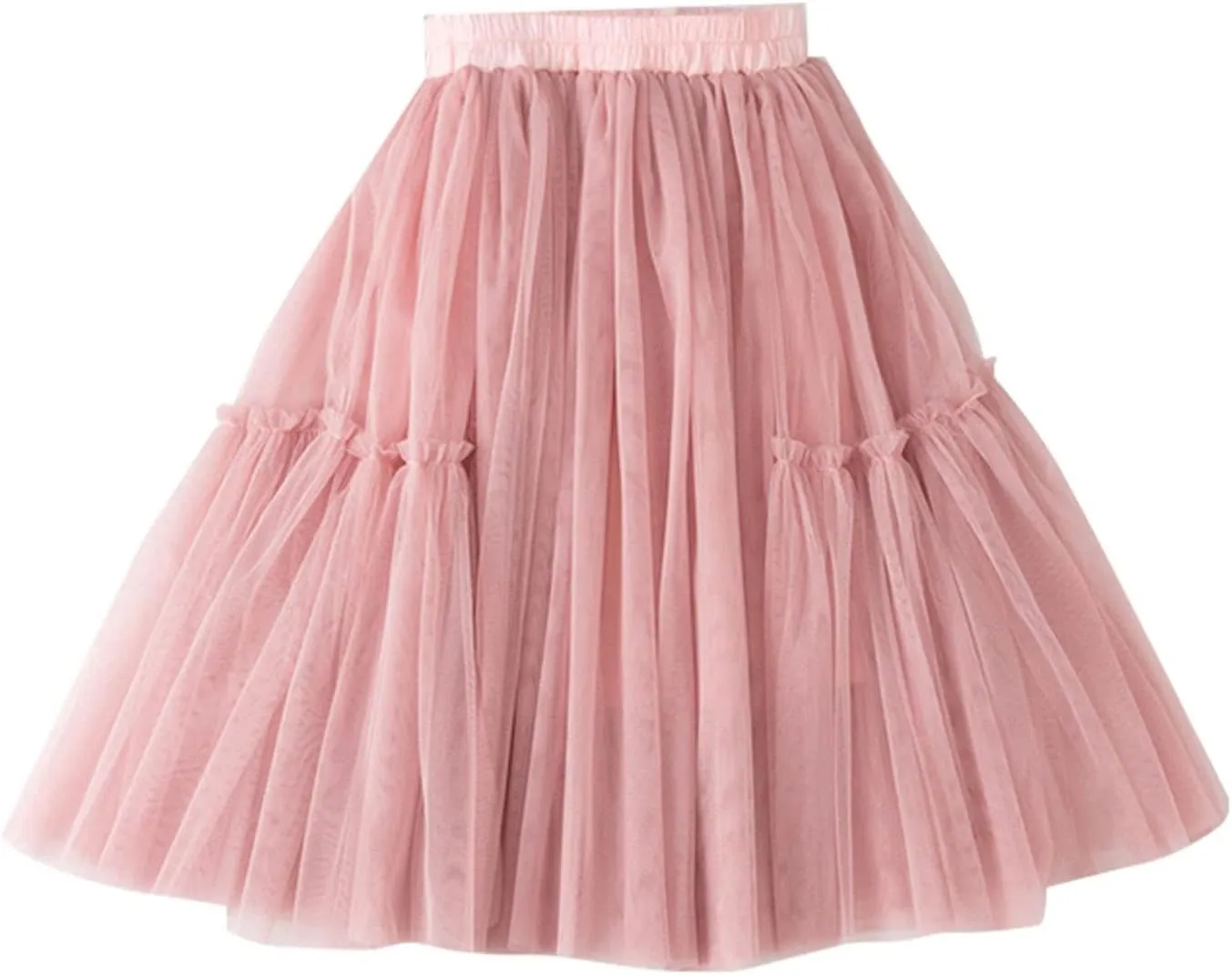 Little Child Girls Long Skirt Girls Tiered Ruffle Maxi Skirts Girls Soft Fluffy Skirt Party Rapunzel Dress for