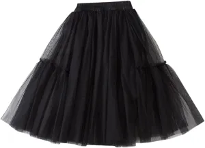 Little Child Girls Long Skirt Girls Tiered Ruffle Maxi Skirts Girls Soft Fluffy Skirt Party Rapunzel Dress for