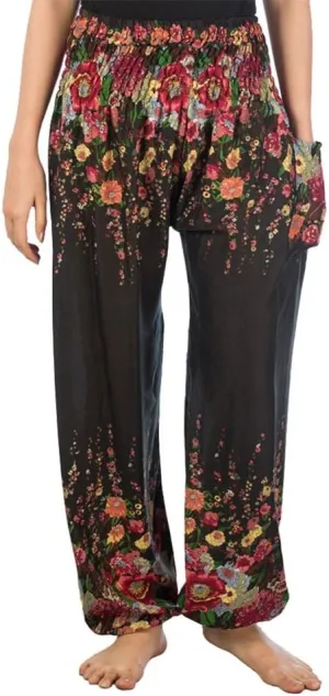 LOFBAZ Yoga Harem Hippie Pants for Women S-4XL Plus Boho Clothing PJ Elephant