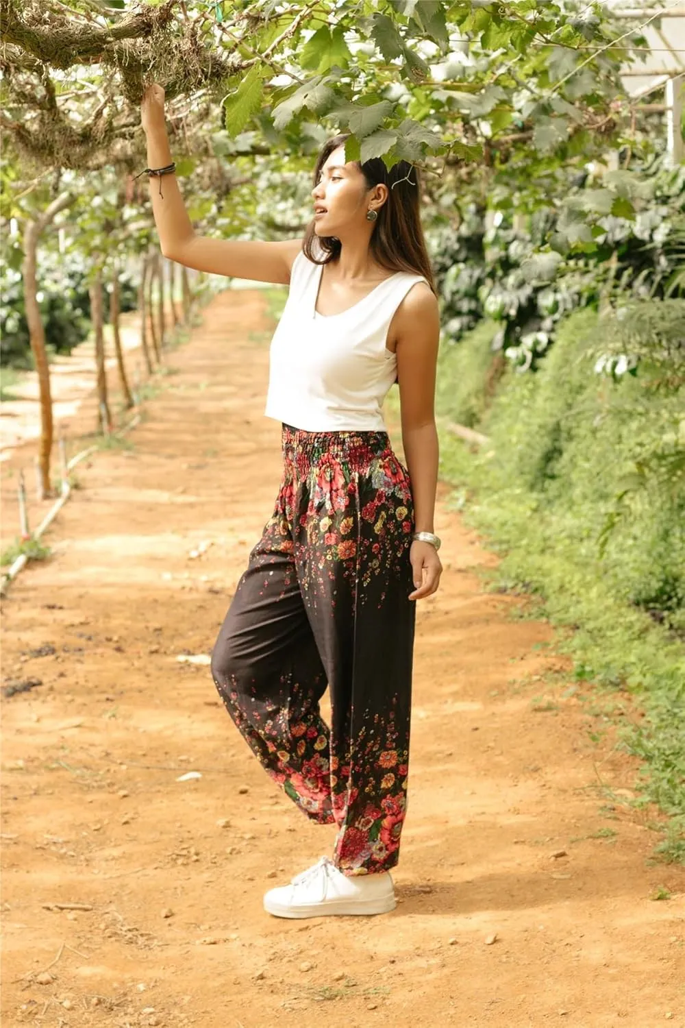 LOFBAZ Yoga Harem Hippie Pants for Women S-4XL Plus Boho Clothing PJ Elephant