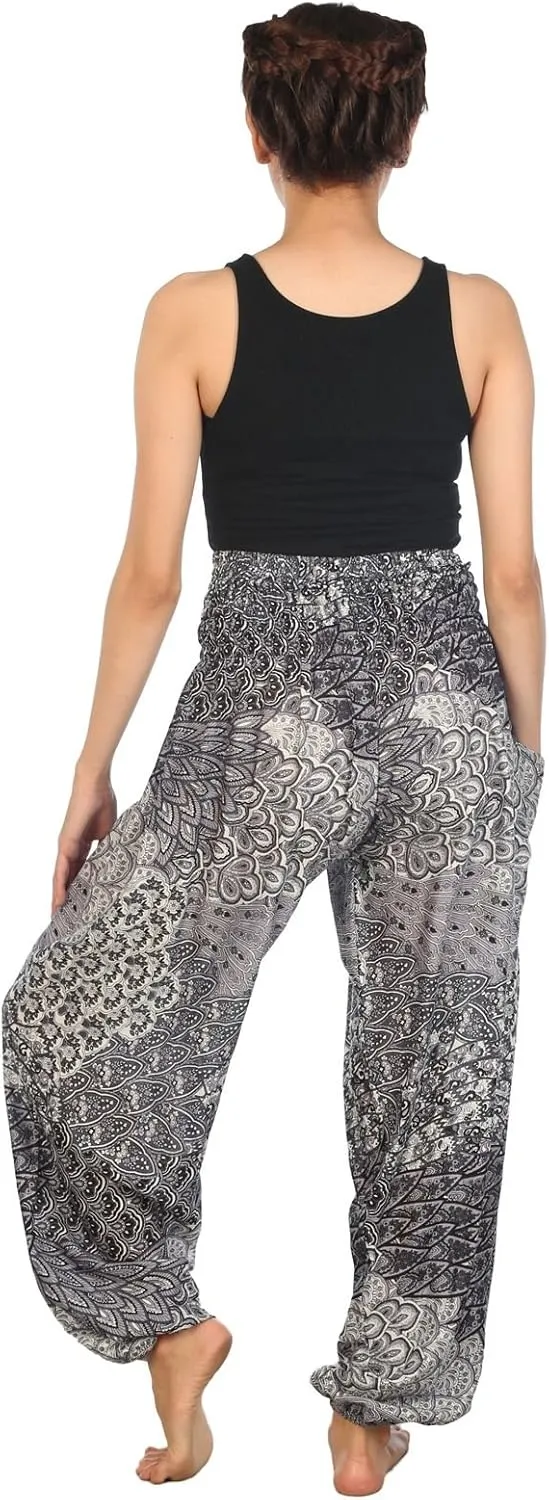 LOFBAZ Yoga Harem Hippie Pants for Women S-4XL Plus Boho Clothing PJ Elephant