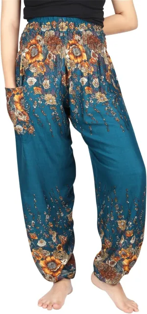 LOFBAZ Yoga Harem Hippie Pants for Women S-4XL Plus Boho Clothing PJ Elephant