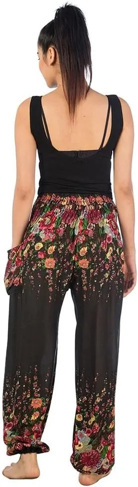 LOFBAZ Yoga Harem Hippie Pants for Women S-4XL Plus Boho Clothing PJ Elephant