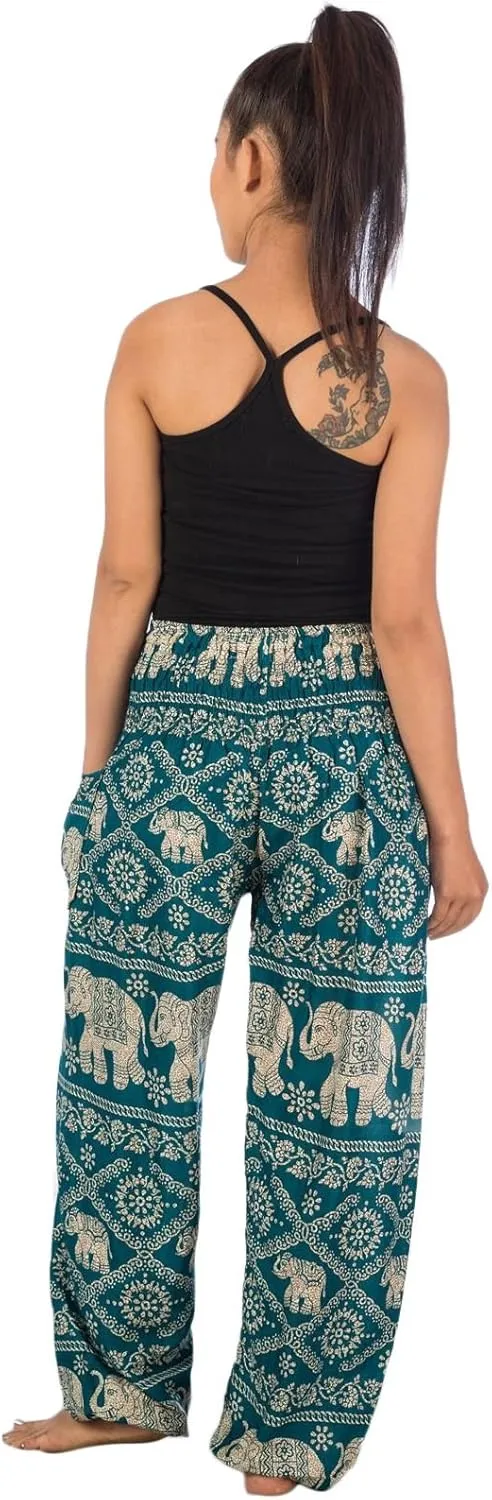LOFBAZ Yoga Harem Hippie Pants for Women S-4XL Plus Boho Clothing PJ Elephant
