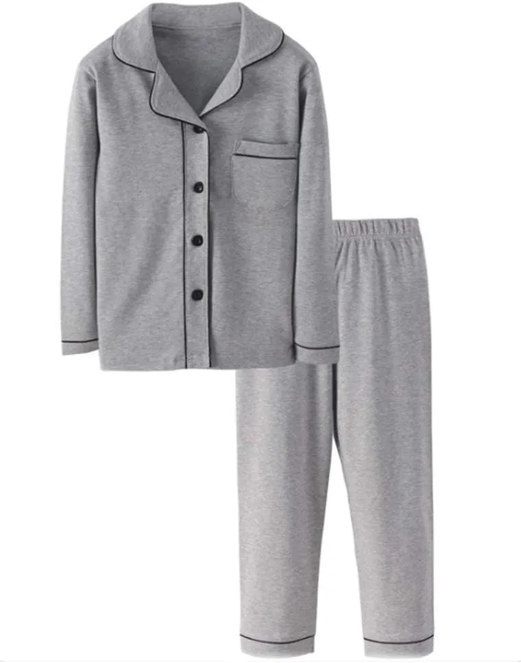 Mallimoda Kids Cotton Pajamas Set PJS Long Sleeve Button Down Sleepwear Loungewear