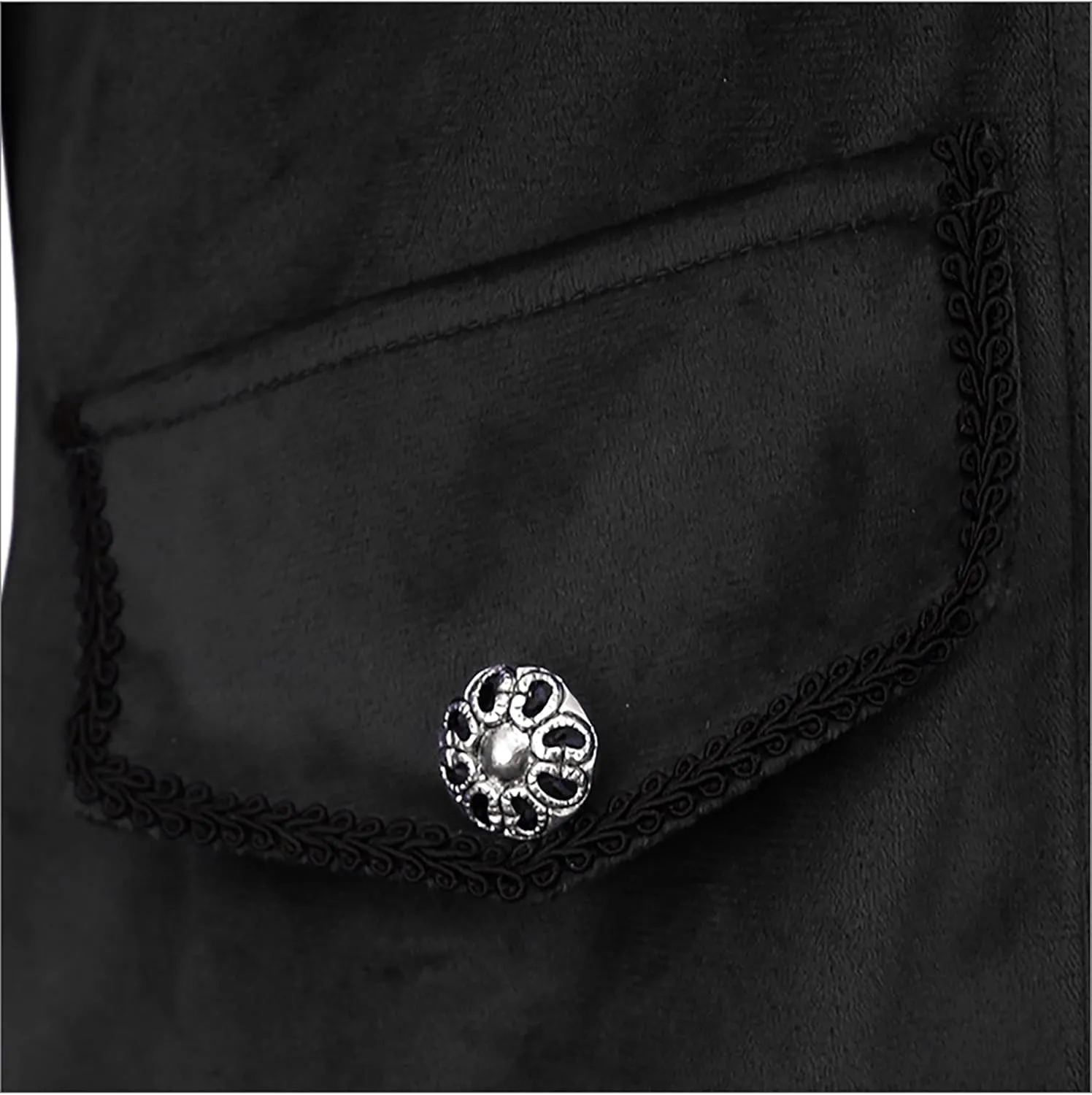 Men's Medieval Steampunk Vintage Tailcoat Jacket Velvet Victorian Tuxedo Jacket Frock Coat Halloween Costume