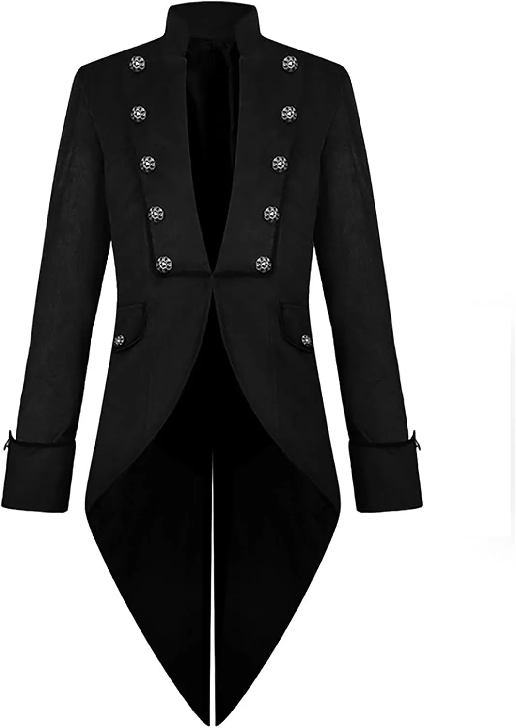 Men's Medieval Steampunk Vintage Tailcoat Jacket Velvet Victorian Tuxedo Jacket Frock Coat Halloween Costume