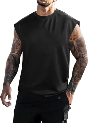 Mens Mesh Tops Lightweight Breathable Summer Workout Tank Tops Quick Dry Active Gym Shirts