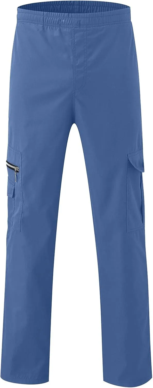 Mens Sweatpants with Pockets Big and Tall Fleece Cargo Sweatpants Stretch Elastic Running Athletic Sports Pants Casual