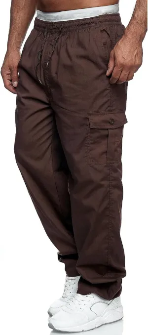 Mens Sweatpants with Pockets Big and Tall Fleece Cargo Sweatpants Stretch Elastic Running Athletic Sports Pants Casual