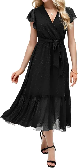 Midi Dresses for Women Loose Casual Semi Formal Dresses Bohemian Floral Hawaiian Dresses