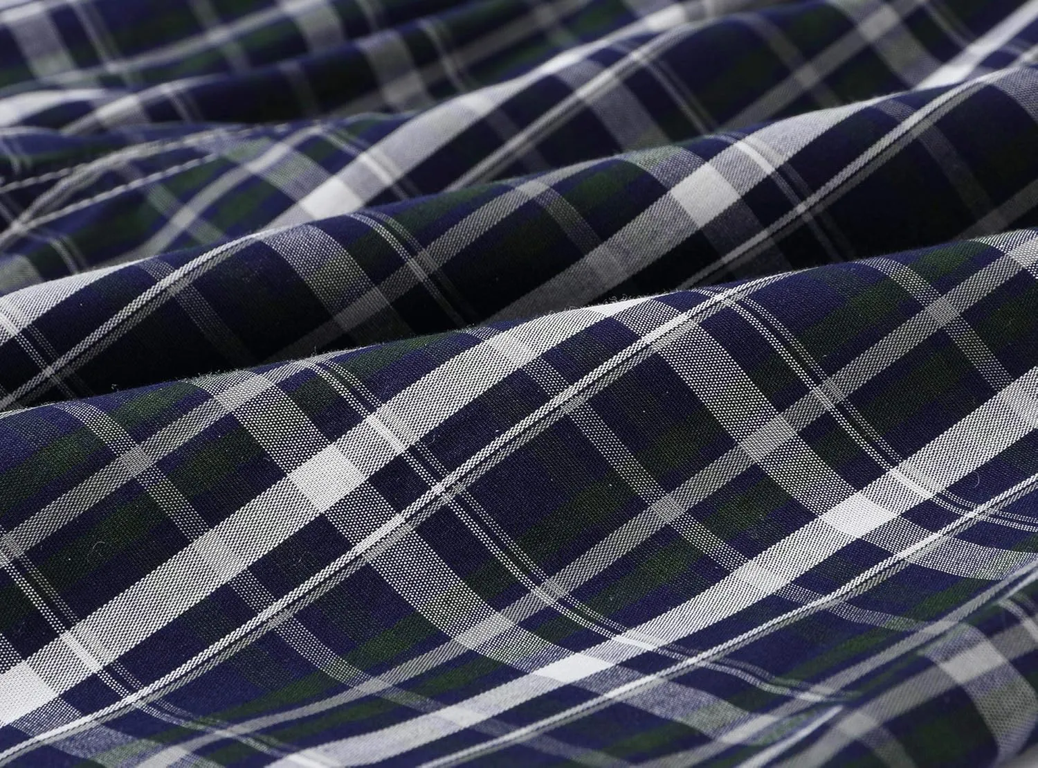 MoFiz Mens Cotton Pajama Pants Lightweight Lounge Sleep Plaid Bottoms with Pockets Drawstring