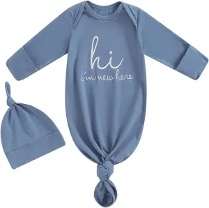 Newborn Sleeper Gown Baby Boy Girl Football Outfit Infant Nightgown Sleeping Bag Sleepwear Pajamas
