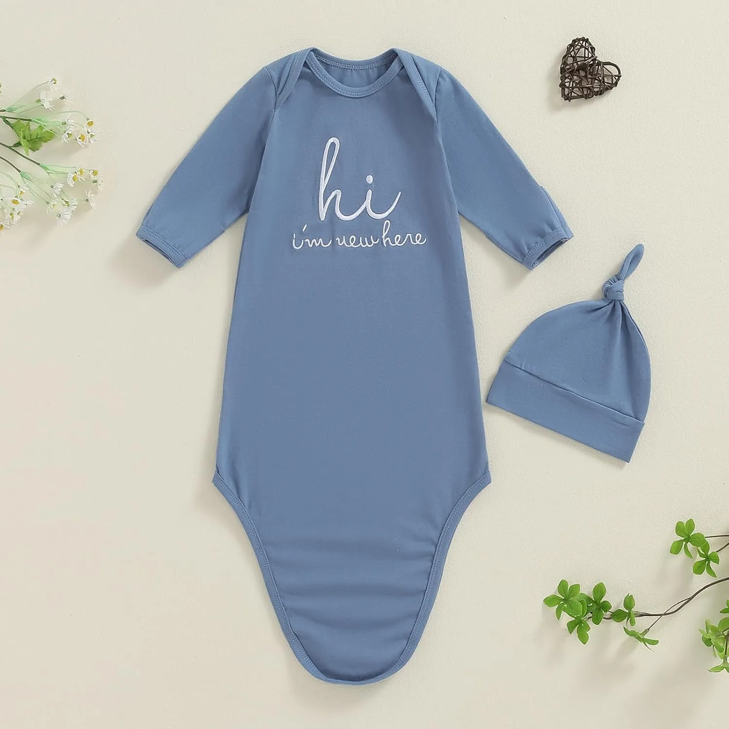 Newborn Sleeper Gown Baby Boy Girl Football Outfit Infant Nightgown Sleeping Bag Sleepwear Pajamas