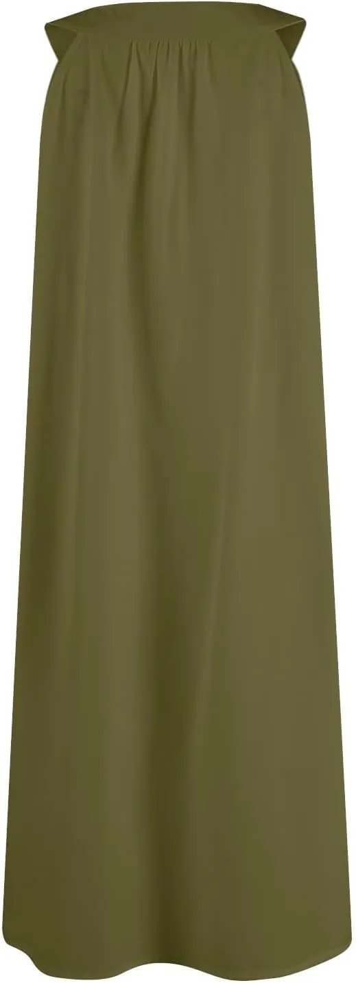 Nightgown for Women Fashion Sleeveless V-Neck Sundress Comfortable Lightweight Sleep Dress Loose Fit Casual A Line Dress