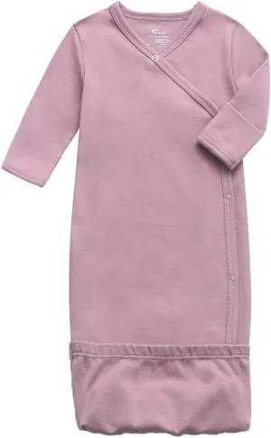 O2 BABY 100% Organic Cotton Kimono Gown with Mittens & Fold-Over Pouch