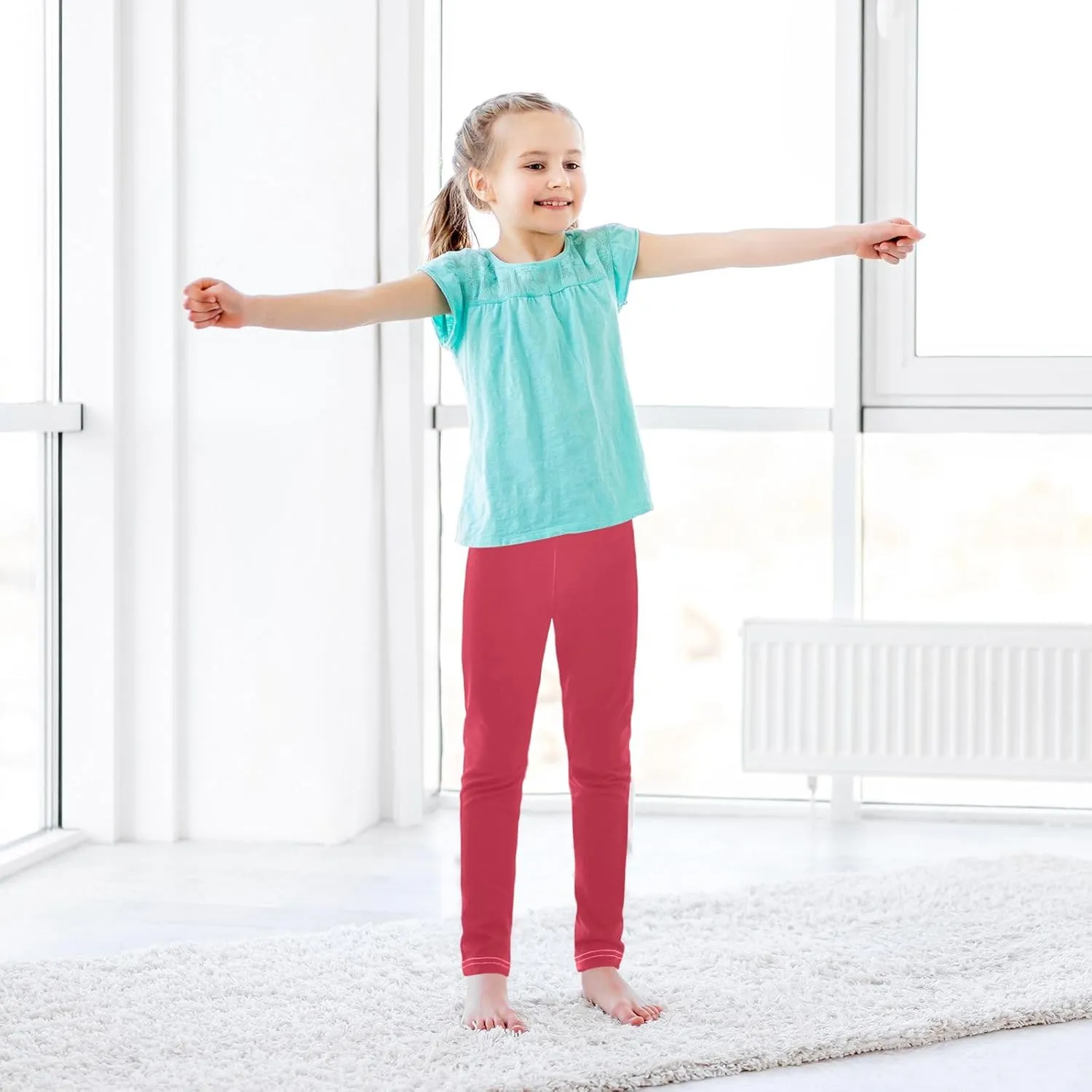 ODAWA Girls Leggings Ankle Length Girls Printed Leggings Softness and Breathability Leggings for Kids
