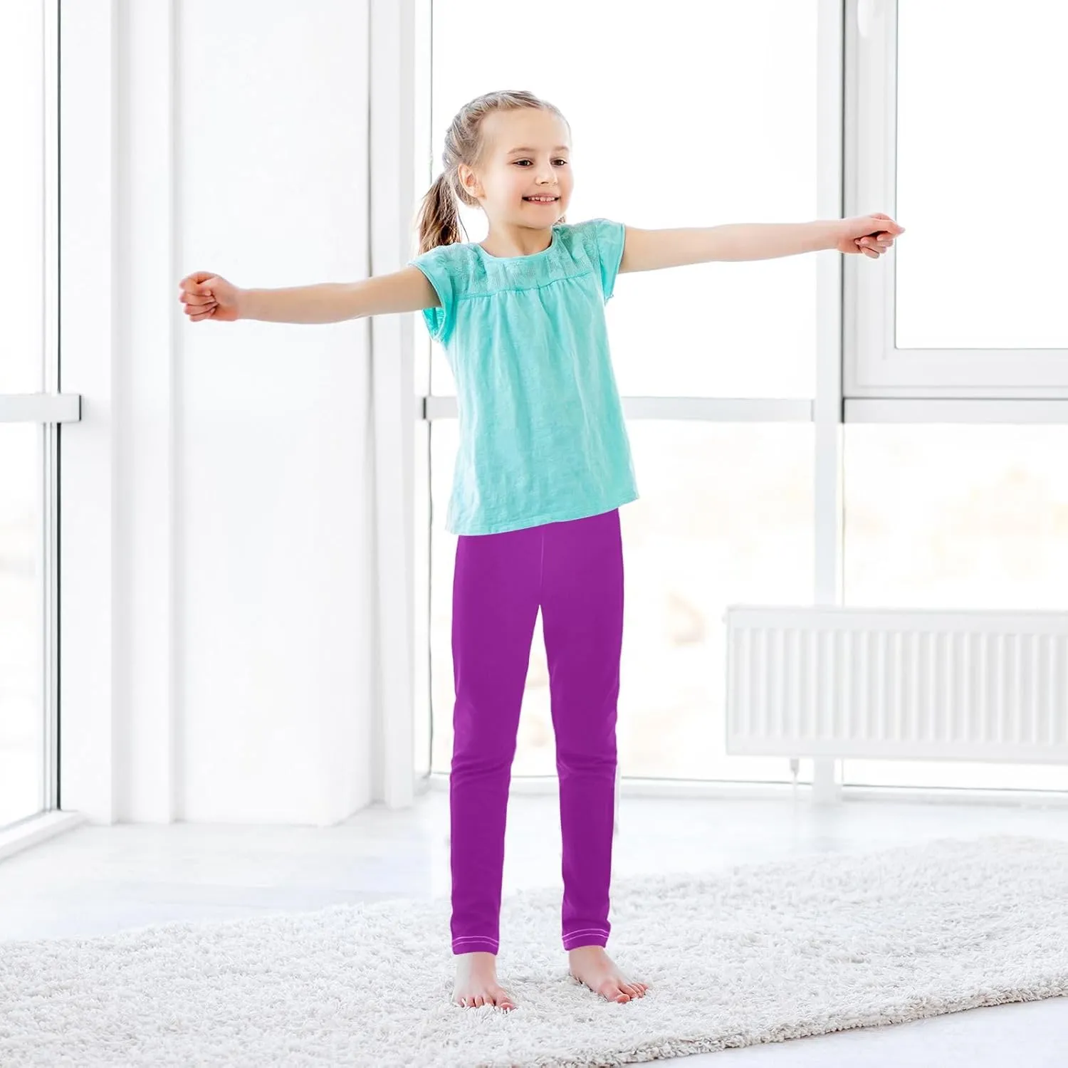 ODAWA Girls Leggings Ankle Length Girls Printed Leggings Softness and Breathability Leggings for Kids
