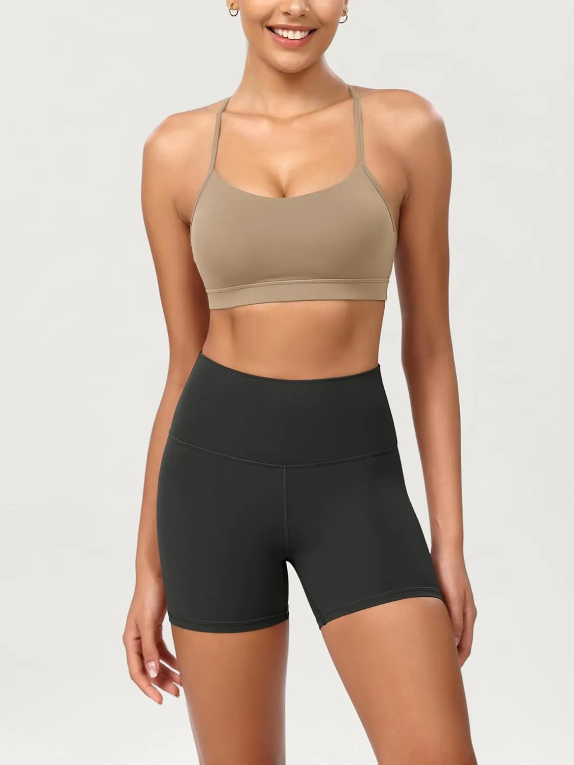 ODODOS ODCLOUD 2-Pack Lounge Yoga Shorts for Women- 4" / 6" / 8" /10" High Waist Buttery Soft Biker Shorts