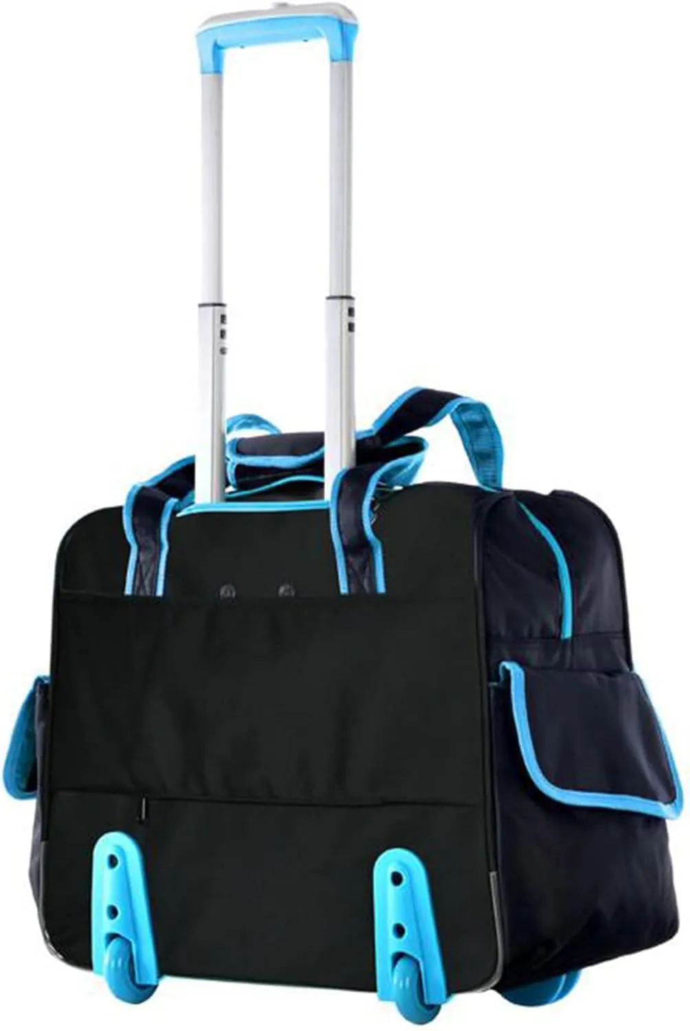 Olympia U.S.A. Deluxe Lightweight Rolling Overnighter Case Overnight Laptop Bag Weekender Travel Carry-On Suitcase Luggage with Wheels and Adjustable Push-Down Handle