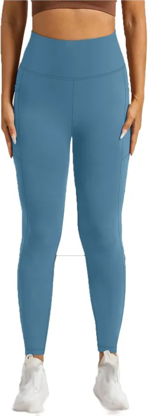 Oplxuo Women's Yoga Pants with Pockets High Waist Leggings for Women Tummy Control Workout Leggings Compression Leggings
