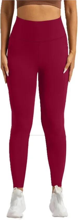 Oplxuo Women's Yoga Pants with Pockets High Waist Leggings for Women Tummy Control Workout Leggings Compression Leggings