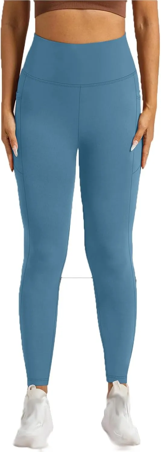 Oplxuo Women's Yoga Pants with Pockets High Waist Leggings for Women Tummy Control Workout Leggings Compression Leggings